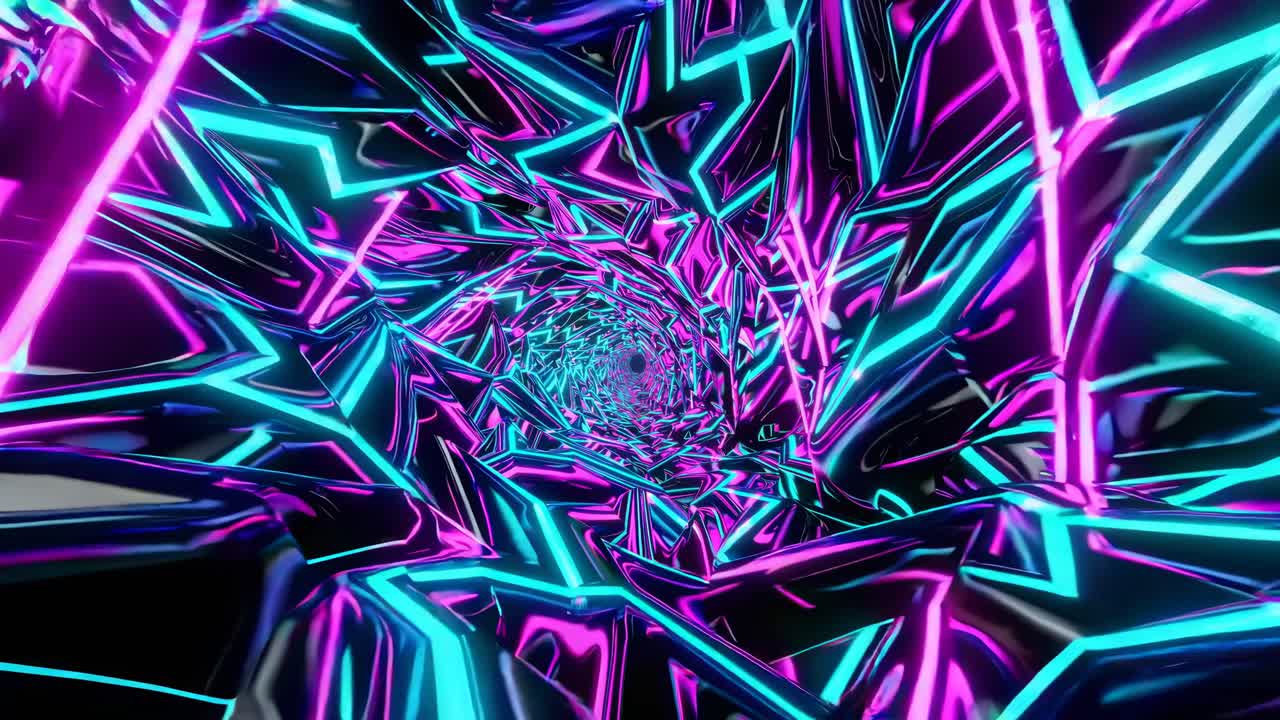 arte visual de túnel de neón abstracto