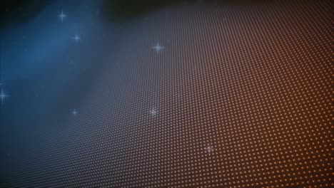 animación de estrellas sobre puntos rojos sobre fondo negro