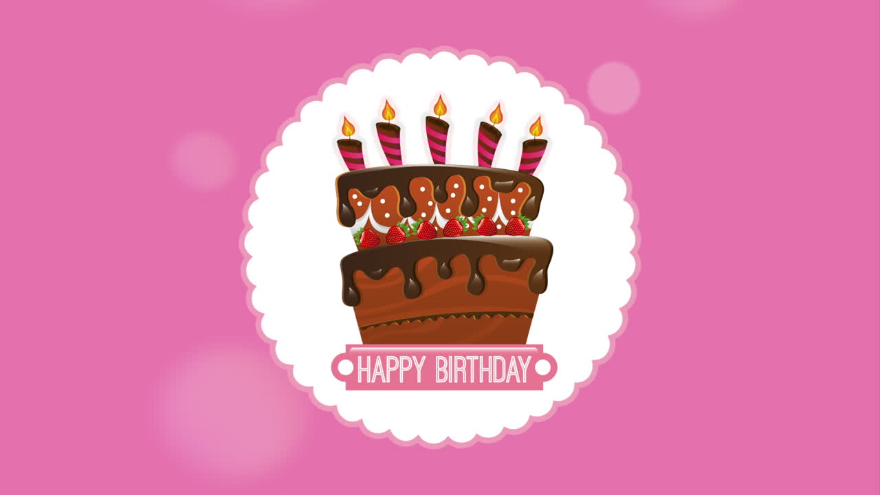 feliz cumpleaños gráfico de pastel