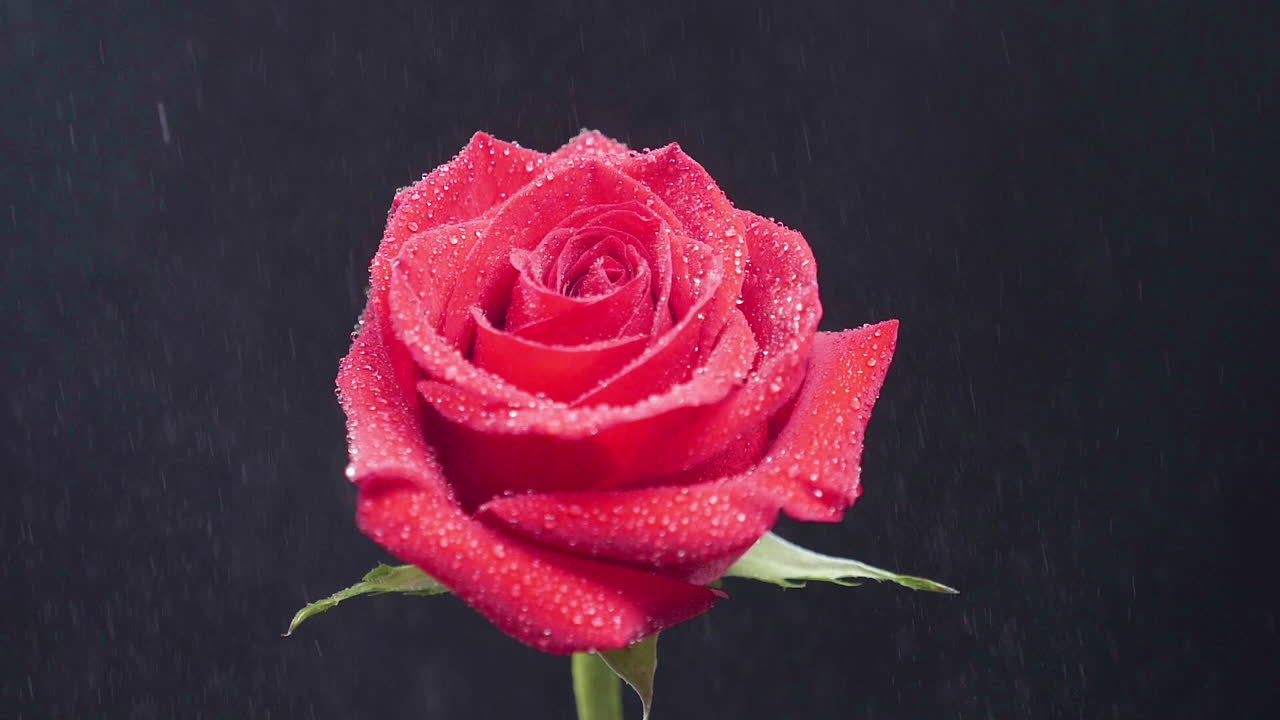 빗속의 붉은 장미