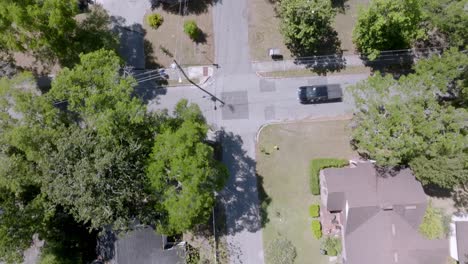 gainesville, florida neighborhood homes with drone video overhead.