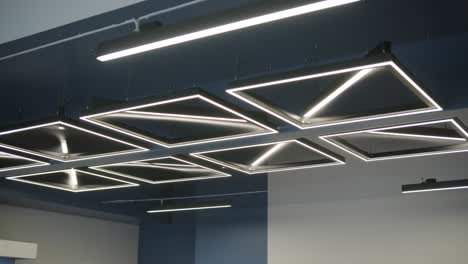 geometric ceiling  using modern economical led light.