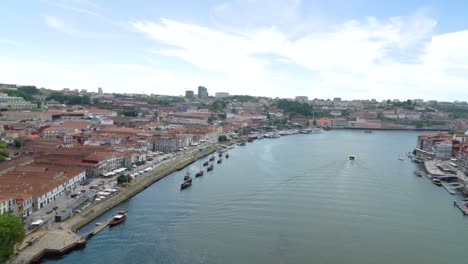 porto city panorama from the top of dom luís i bridge