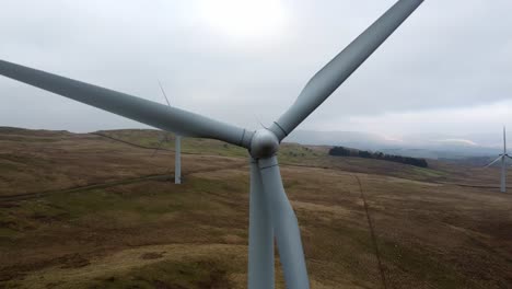 Cinematic-aerial-footage-of-Lambrigg-Wind-Farm,-Kendal-Cumbria-UK