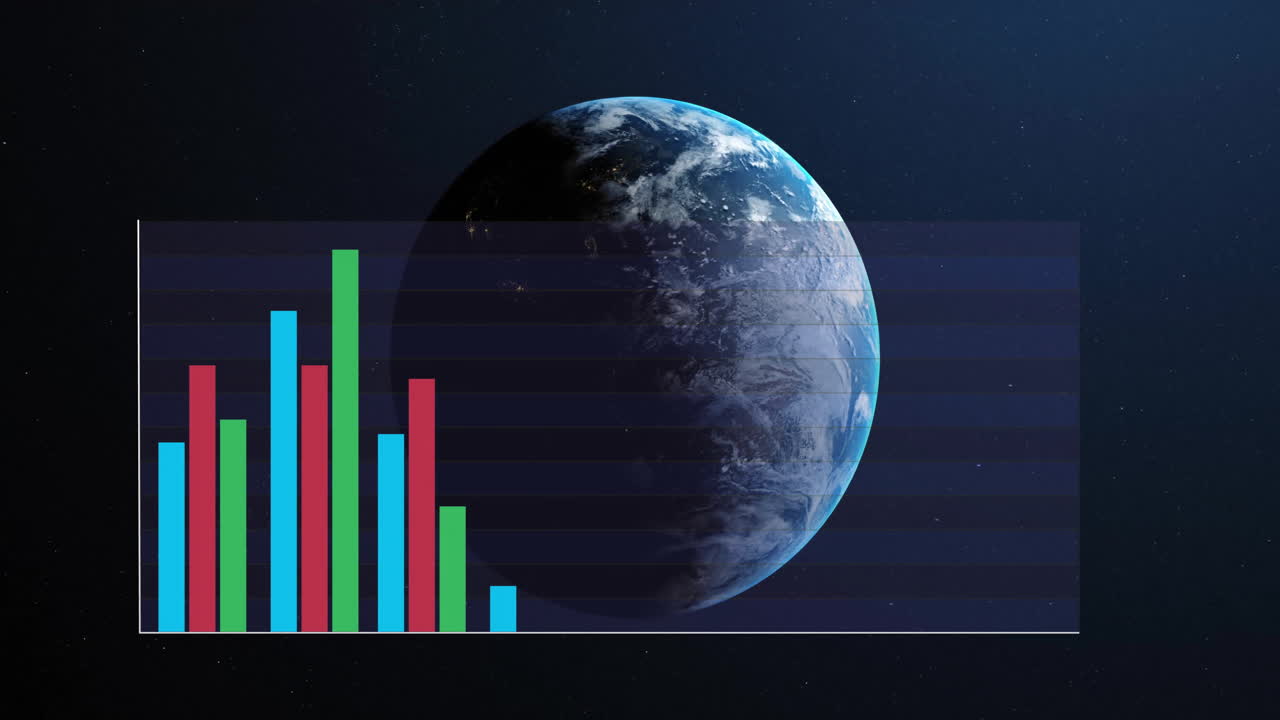Animazione dell'elaborazione di dati digitali su server di computer