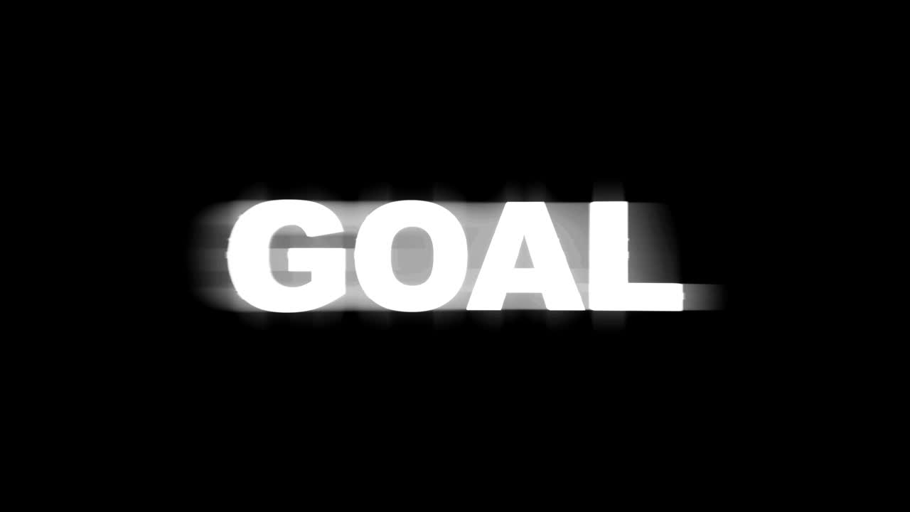 GOAL Text Animation (3 Versions), Animation, Rendering, Background, with Alpha Channel, Loop