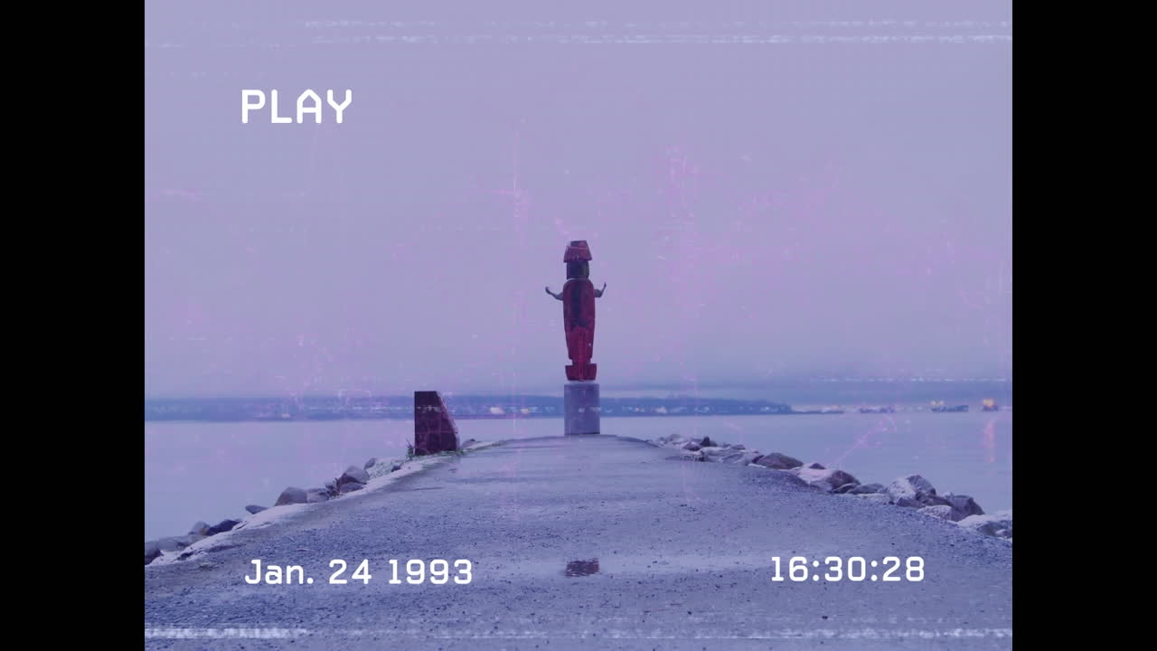 디지털 인터페이스를 가진 화면의 애니메이션과 풍경에 대한 데이터 처리