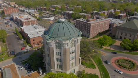 aerial of city hall in university city in st