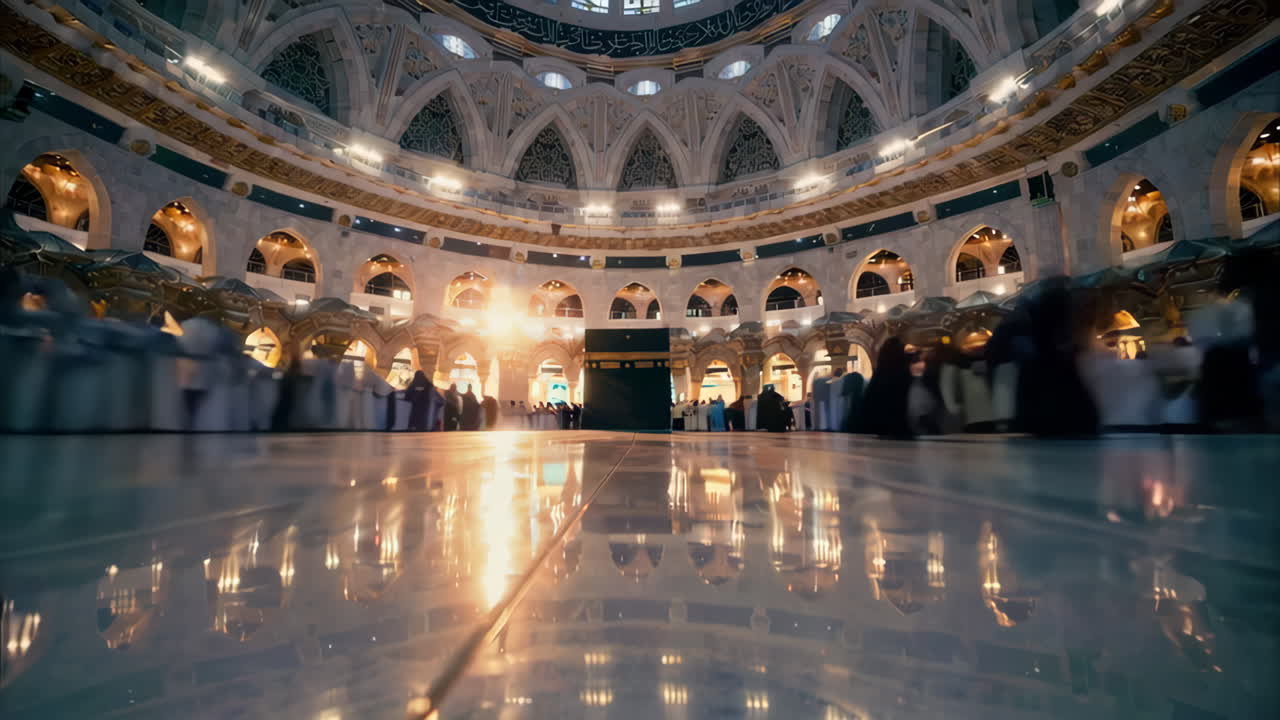 The Kaaba in the Grand Mosque of Mecca
