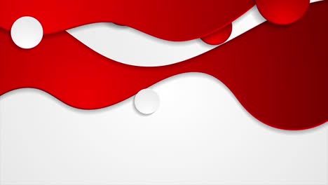 red and white abstract wavy corporate motion background