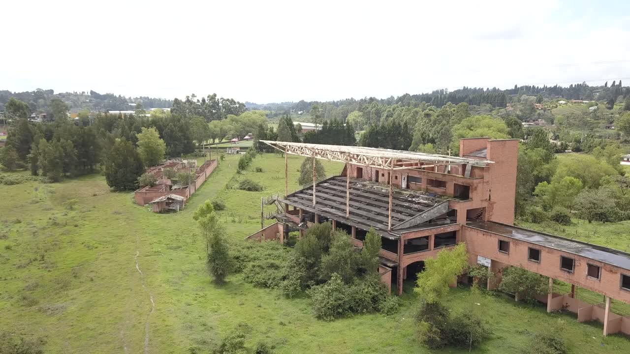 Drone flight over abandoned hippodrome