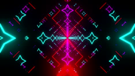 bucle de túnel de neón rotativo de 4k