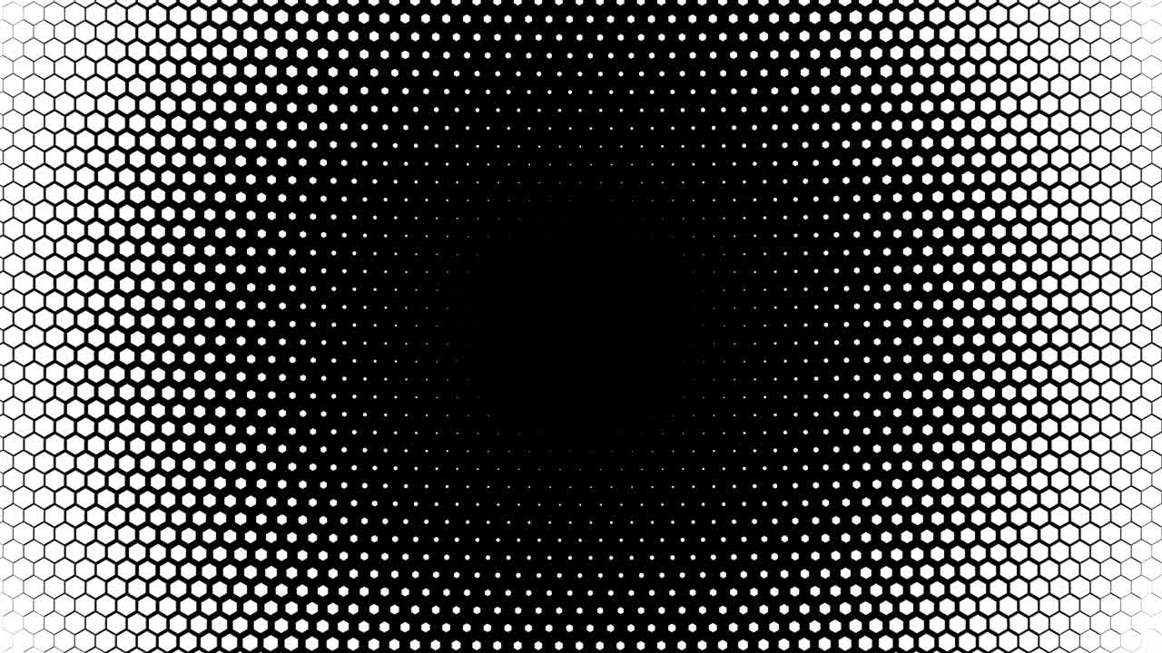 animación hexagonal abstracta patrón multicolor concepto suave de 4k