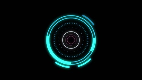 esta interfaz futurista de hud circle se utiliza para cualquier fondo. también, se puede usar para pantalla de alta tecnología, holograma e intro. este clip animado crea en 4k a 25 fps.