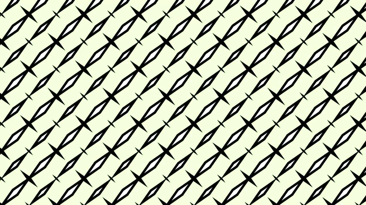 2D graphic video pattern that moves to the lower right with zoom, composed of designs and shapes with multicolored textures.