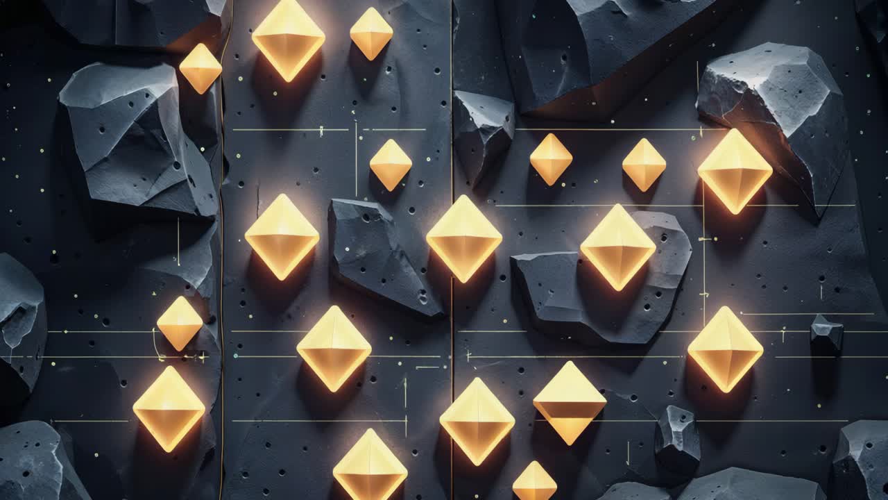 Abstract Glowing Diamond Pattern