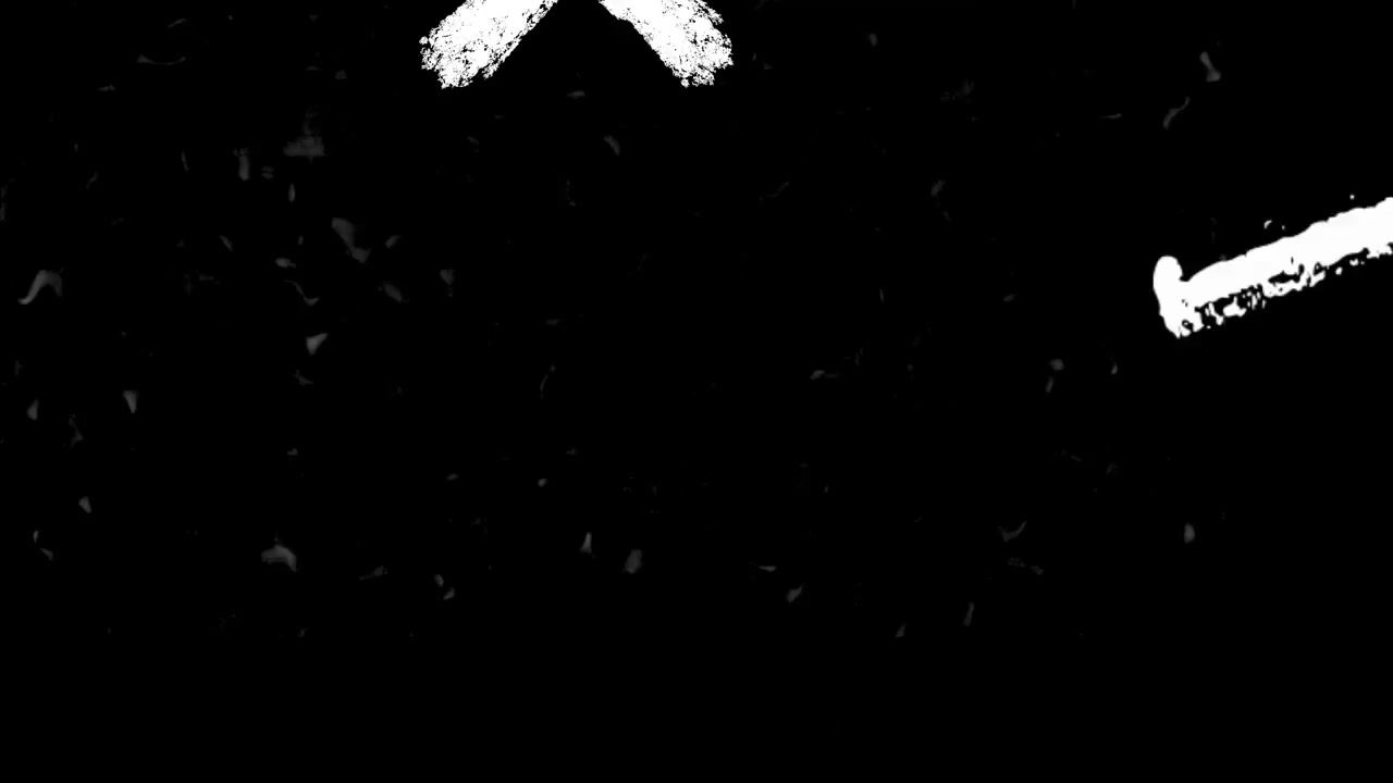 Animated Hand-Drawn Chalk Lines and X Marks on Black Background