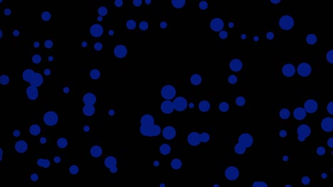 animation of blue circles moving and merging in black background