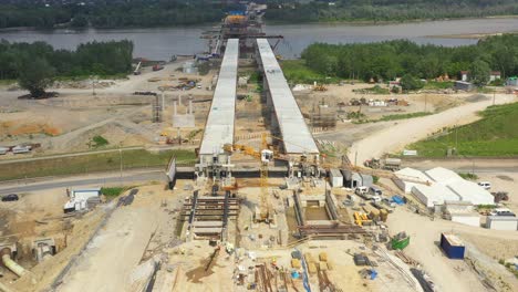 Aerial-view-of-the-construction-of-the-bridge-and-the-highway-passing