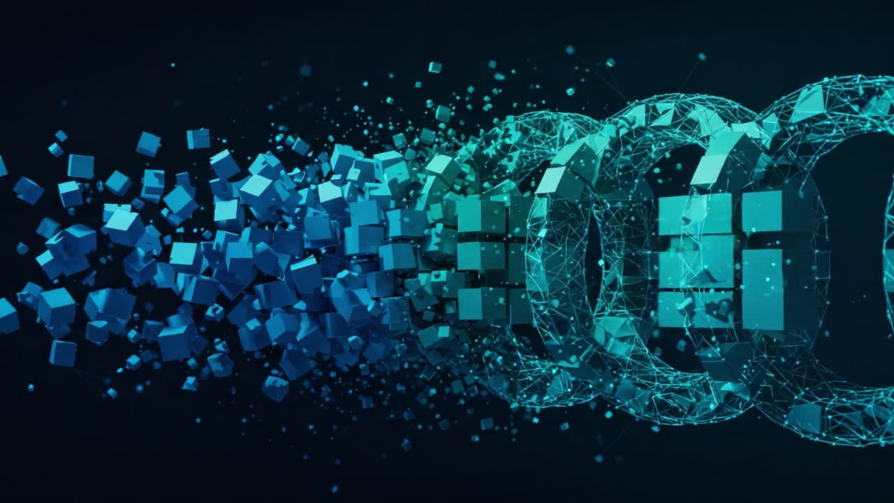 Dynamic Transformation of Digital Cubes and Network Structures Showcasing Innovative Visualization Techniques in Modern Technology