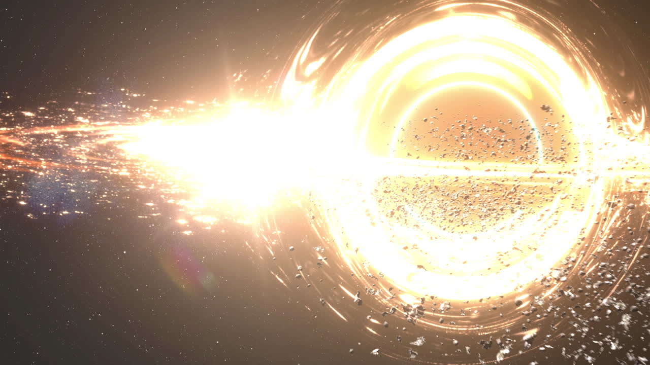 A mesmerizing depiction of a black hole in space