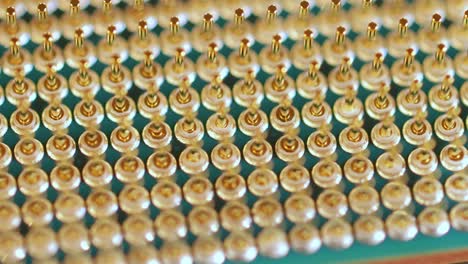 cpu pins, very close up view, macro shot