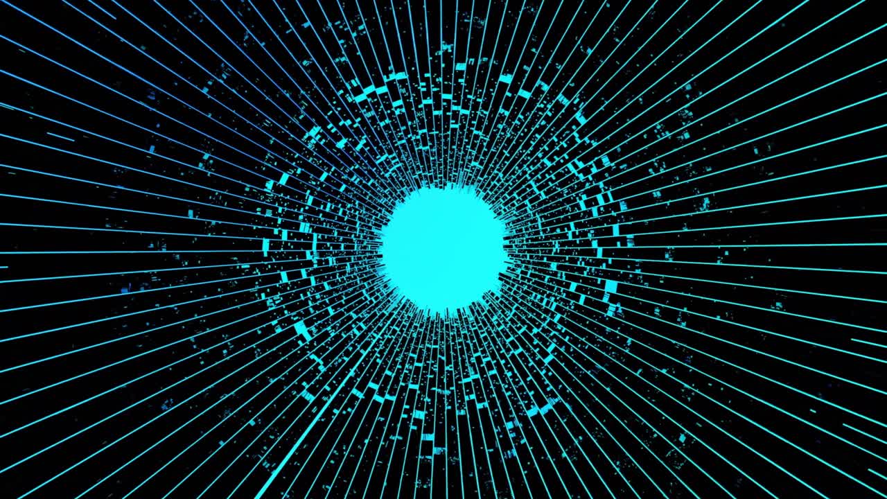 Abstract Blue and Black Geometric Pattern