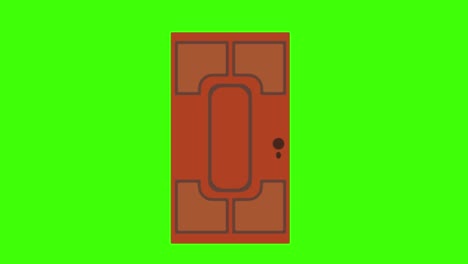 icon of a door on a green screen in 4k