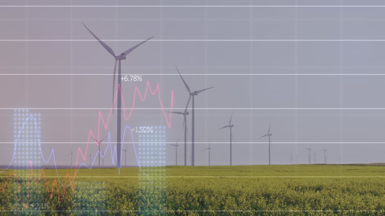 풀 ⁇ 에서 회전하는 풍차를 통해 통계 데이터 처리의 애니메이션