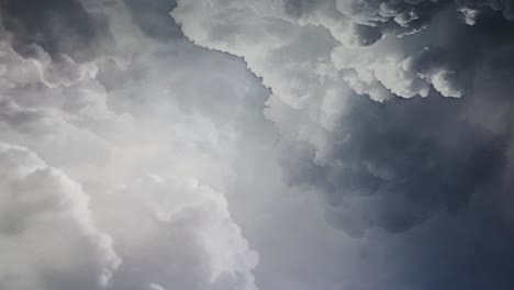 view of moving cumulonimbus clouds