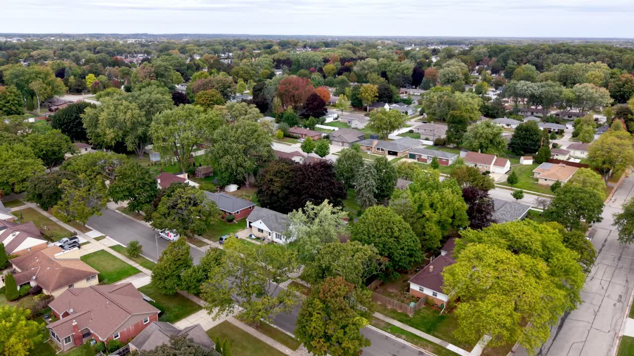 aerial of homes in neighborhood near lambeau field in green bay wisconsin