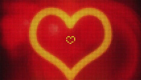 heart growing led screen background