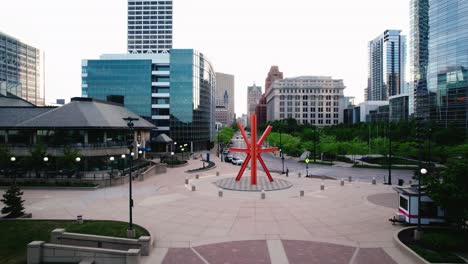 langsam steigende antenne über der wisconsin avenue