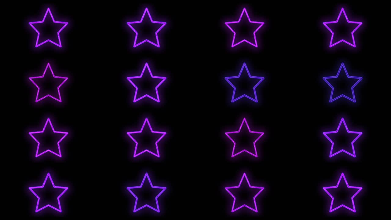 patrón de estrellas retro con púrpura neón