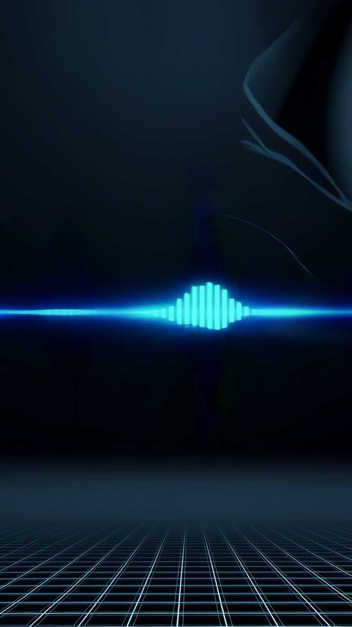 Futuristic Audio Waveform Background