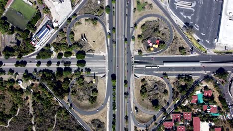 Drone-view-of-Mexico's-city-main-junction