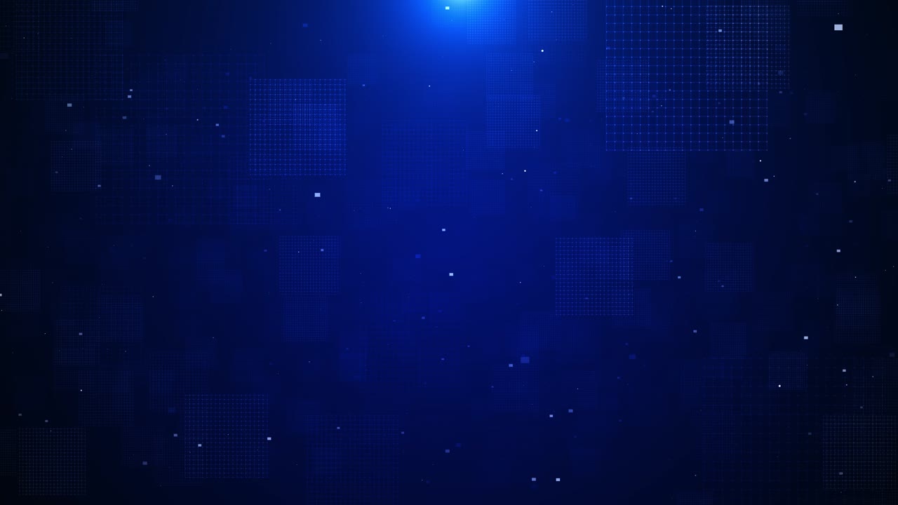 Abstract blue geometric particle business corporate technology digital ...