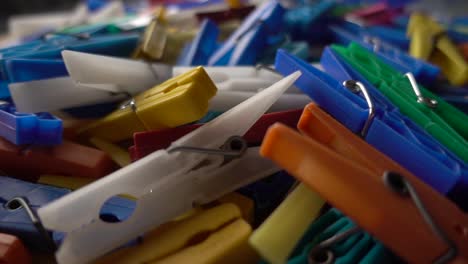 pegs for drying clothes multicolored clothespins rotate in a circle