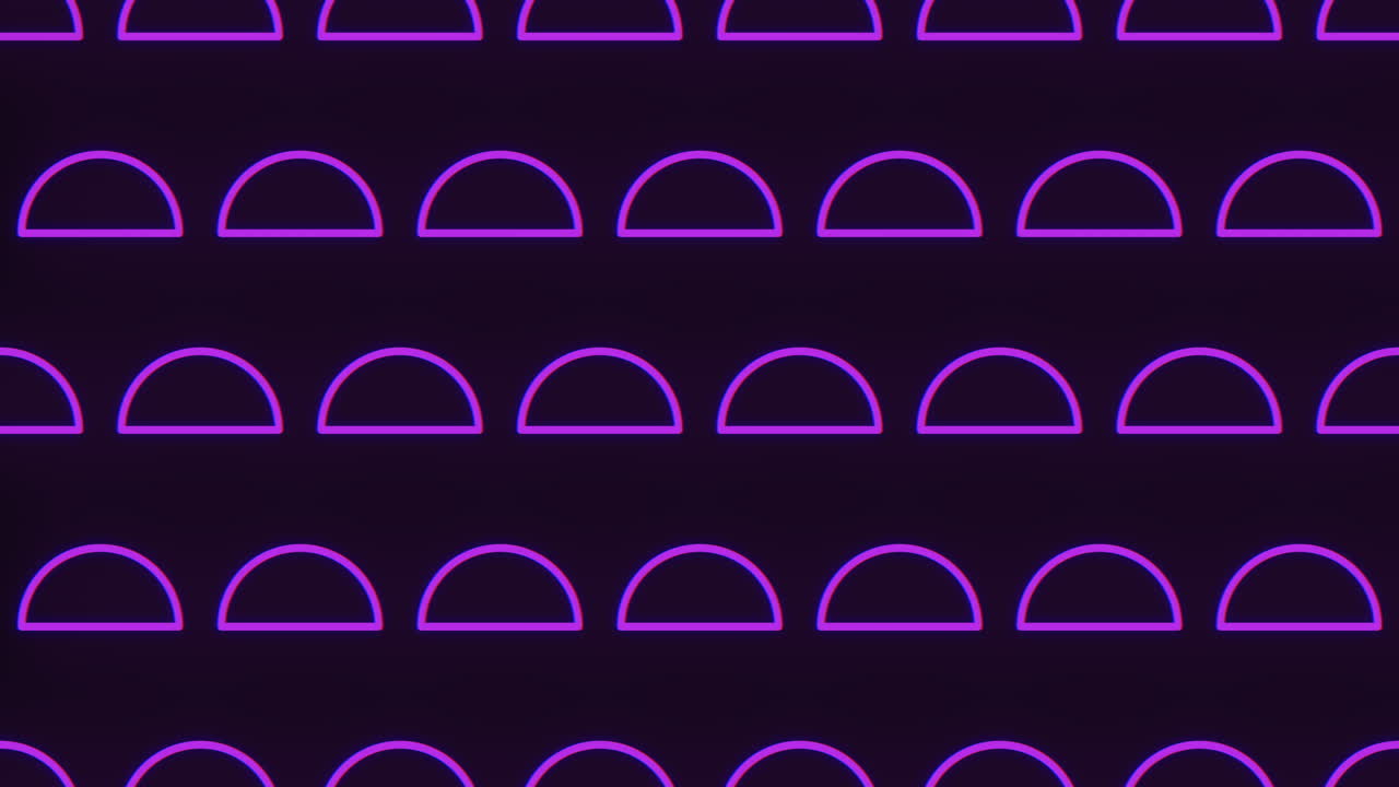 Zigzag of purple circles on black background