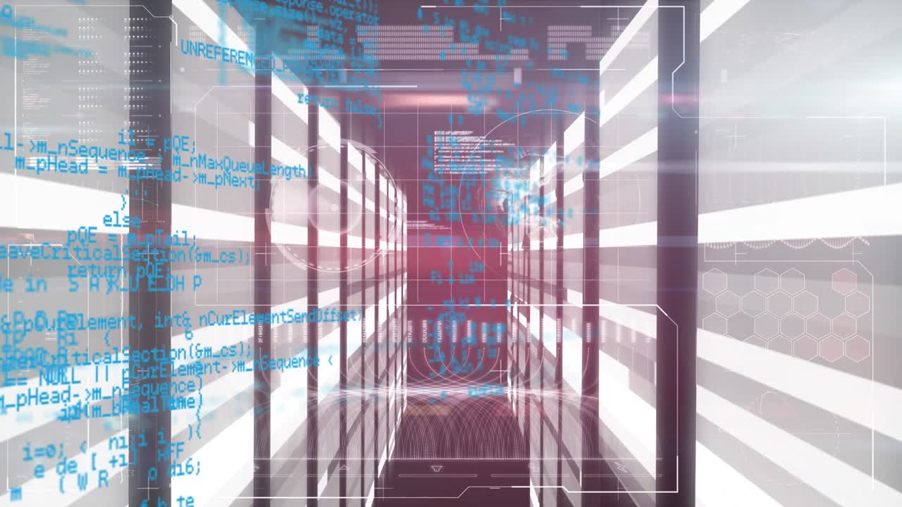Animation of data processing over computer servers