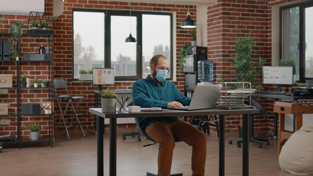 Office Scene with People Working