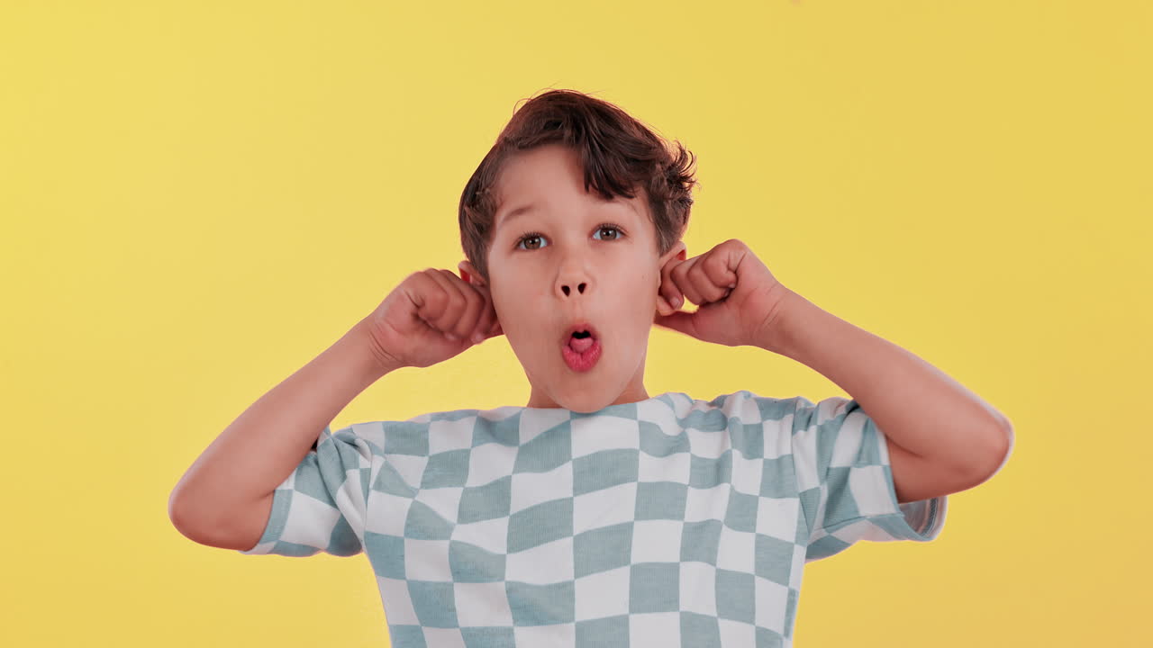 Boy making a silly face