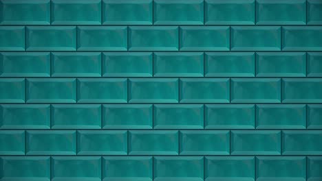 teal glossy rectangular tiles wall