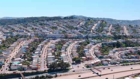 idyllic community in the south san francisco foothills above interstate 280 - ascending aerial reveal