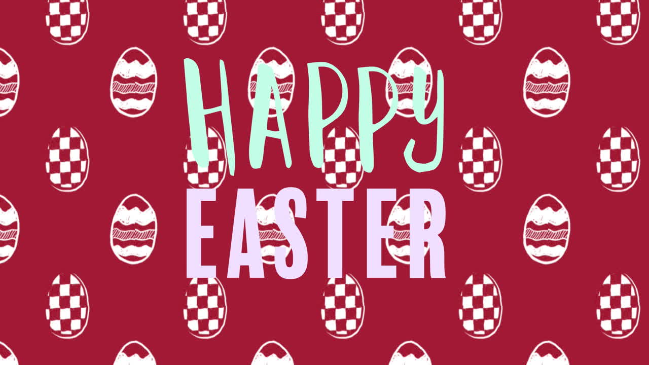 Animazione di uova di Pasqua e testo 'Buona Pasqua'