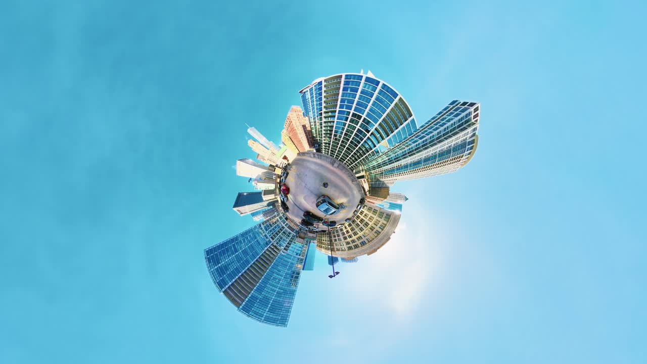 미국 일리노이 주 시카고 다운타운에 있는 한 건물 꼭대기