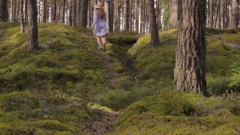 feminine energy rushing towards wild nature baltic ecoregion forest