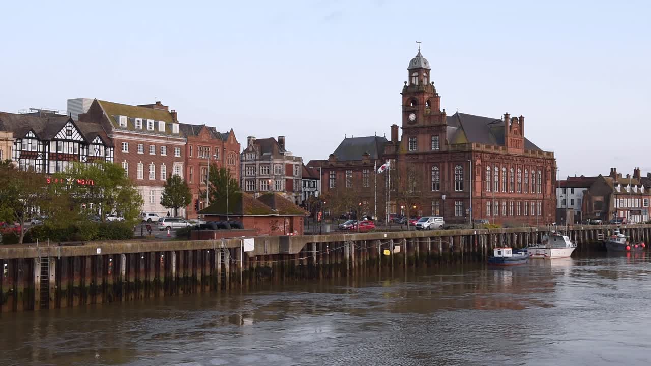 View of the Great Yarmouth Borough Council building, an iconic historic landmark located in the heart of Great Yarmouth city centre, Norfolk, England