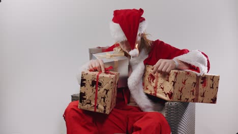 terrible santa jake accidentally sets his hat on fire while trying to light a blunt