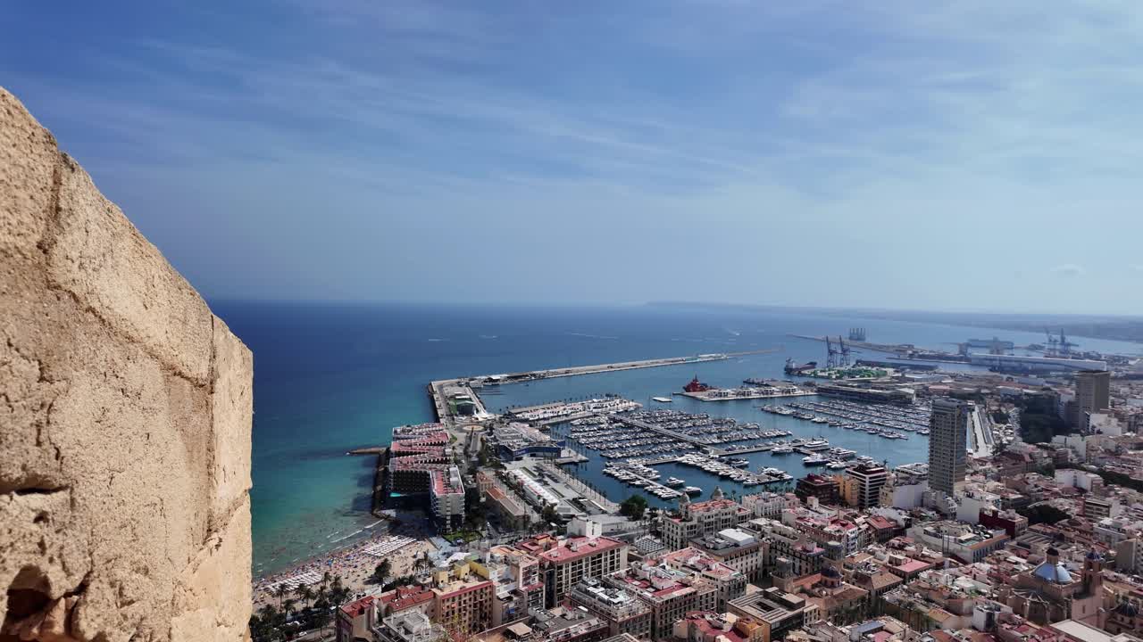 Costa Blanca Alicante viewpoint Santa Barbara medieval castle Mediterranean Sea